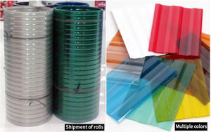 JXH personalizou painéis acrílicos coloridos do telhado da folha ondulada do policarbonato para a estufa - Product Image 2