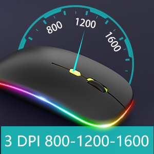 2.4G Dual Mode Wireless Wireless Bluetooth 5.2 Rechargeable Optical Portable <b>Mini</b> USB Mouse with LED Backlight for Laptop - Product Image 5