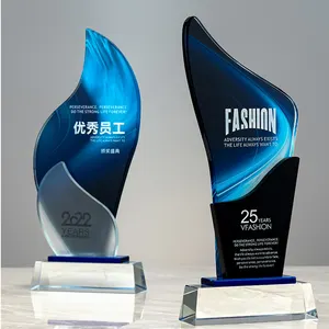 Hochwertige benutzer definierte gefrostete Acryl medaille Craft Acryl Trophy mit kunden spezifischem Druck Acryl Trophy Award/