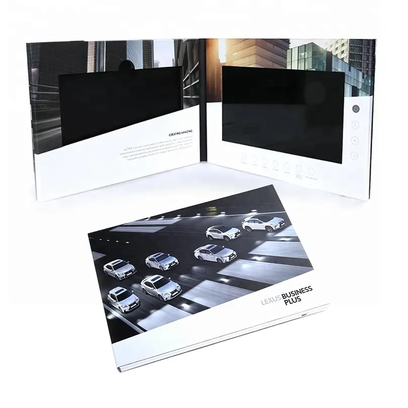 Hot Sale Marketing Cadeauset Artikelen Prijs Uitnodiging Digitaal Voor Promotie Wenskaart Videoboek Album Lcd Video Brochure