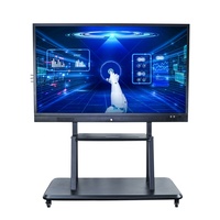 Tableau blanc interactif intelligent LED 4K de 55, 65, 75, 86, 100 pouces, à fixation au sol, pour conférence, 20 points tactiles, Windows/Android OS, garantie 1 an
