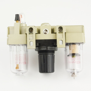 JINEN ชุดกรองลมสามทางแบบนิวเมติก AF2000-02 ตัวกรองทองแดง 0.15-0.8MPa พร้อมเกจวัดแรงดัน ระบายน้ำแบบแมนนวล - Product Image 3
