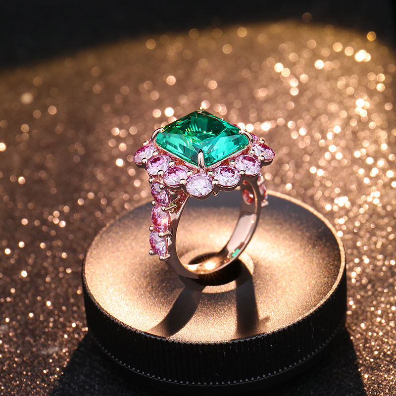 แหวนพลอยทองกุหลาบ 14k