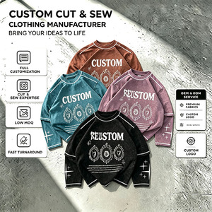 ผู้ผลิตเสื้อผ้า เสื้อยืดแขนยาวทรงโอเวอร์ไซส์แบบย้อมสีเอซิดสำหรับผู้ชาย ตะเข็บตัดกันแบบพิเศษ รับผลิตแบบ OEM ODM เสื้อพิมพ์ลายกราฟิก - Product Image 1
