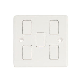 New Style Customize UK Standard 86*86mm White Color 3 Gang Electrical Switch Socket Bakelite Material for Home