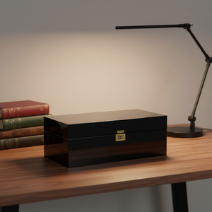 Piano peinture fait à la main conception personnalisée boîte à vin rouge en bois avec couvercle à charnière étui cadeau de luxe pour cadre photo et <span class=keywords><strong>bougie</strong></span> artisanat - Product Image 2