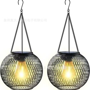 Luces Solares de Jardín, Lámpara Colgante de Malla Metálica con Bombilla LED, Decoración para Patio Exterior - Product Image 5