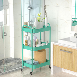 รถเข็นเก็บของแบบมีล้อ รุ่นแข็งแรงทนทาน รถเข็นอเนกประสงค์โลหะพร้อมล้อ - Product Image 4
