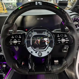 Volante Deportivo Plano de Fibra de Carbono con LED para <span class=keywords><strong>Mercedes</strong></span>-<span class=keywords><strong>Benz</strong></span> AMG C63 GT C43 C63 W221 S63 W205 W204 W213 <span class=keywords><strong>2020</strong></span>+ - Product Image 1