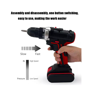 Perceuse sans fil au lithium-ion 21V à vitesse variable rechargeable 41Nm de couple maximal pour usage domestique et construction - Product Image 5