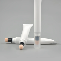 Tube de rouge à lèvres et gloss de luxe personnalisé avec logo, avec applicateur éponge et brosse à cheveux pour cosmétiques, crèmes, huiles à cuticules et lotions