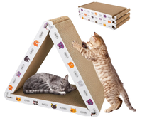 Griffoir de luxe double face pour chat, type cabane en bois personnalisée, en carton/papier, pour chatons, pour l'entraînement et le tranchage des griffes