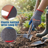 Gants de protection en tricot de polycoton sans couture certifiés CE, gants en latex froissé Snell pour la récolte agricole et la taille des arbres