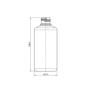 Botella Redonda de LDPE/HDPE de 250 ml, Ø57.5, Lisa, con Tapa Roscada y Cierre de Rosca, Sellado Cónico, Probada para Detección de Fugas - Product Image 3