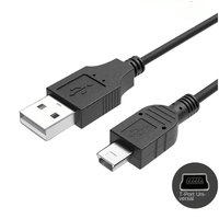Cable de Carga Trenzado Tipo A a Mini B 2.0, Cable Mini USB para Reproductor MP3, Controlador de PS3, GPS, Playstation 3, PDA, Datos