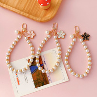 Vente en gros Qianjie Nouveau style Mignon Porte-clés, Pendentif pour coque de téléphone et Breloque de sac à perles, fleurs et papillons 20cm
