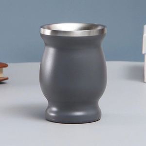 Smooth Paint Curved Stainless Steel <b>Mug</b> Inner 304 Outer 201 Insulated Cup - Product Image 1