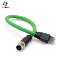 Cable de extensión RJ45 M12 de 8 pines con código A, longitud personalizada, cable de extensión para concentrador maestro IO-Link, cable multicanal para sensor IO