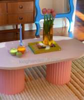 Table basse en rotin/osier faite à la main, style moderne antique rustique, utilisation multi-espaces, meuble de salon, table centrale pour la décoration de la maison