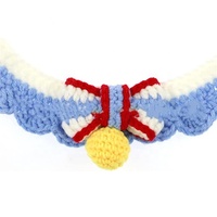 Colliers ajustables en fibre pour chats et chiens avec fermeture à boucle - Accessoires pour animaux de compagnie personnalisables en crochet et tricot