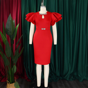 A0580-summer 2025 stile di abito africano da donna abiti da ufficio donna eleganti - Product Image 4