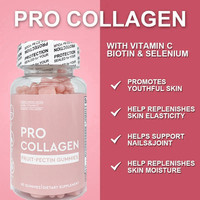 Gummies de Collagène Professionnelles OLLI 60 Unités OEM/ODM/OBM Produits de Beauté Éclaircissement de la Peau Anti-Âge Biotine Vitamine C pour Cheveux et Peau