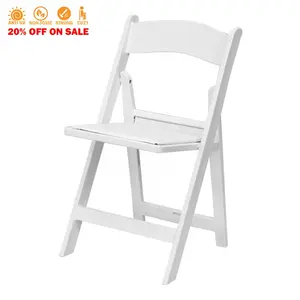 Commerciale portatile di plastica della resina bianco wimbledon sedia pieghevole sedia per esterni per il partito