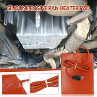Plaque chauffante électrique universelle en silicone 120V 300W 6x8 pouces pour carter d'huile / réservoir d'huile de voiture