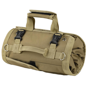 OEM/ODM Waterproof Oxford Small Rolling up Tool Bag with Detachable <b>Pouches</b> Adjustable Strap & 15-19 Pockets - Product Image 1