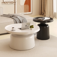 Table basse combinée de style crémeux minimaliste moderne en métal durable pour petit appartement salon canapé côté et balcon