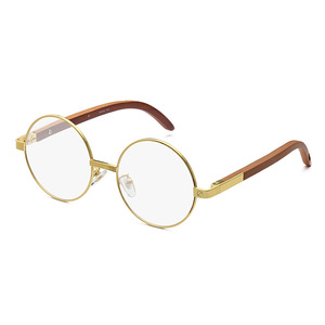 Nuevas Gafas de Sol Redondas para Hombre, Lentes de PC con Protección UV400, Ligeras, Modernas, para Viajes y Conducción, Protección Solar, Dorado Grisáceo, Modelo C1 - Product Image 1