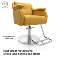 Nouvelle Chaise de Barbier Commerciale Spéciale, pour Teinture et Permanente, en Acier Inoxydable, avec Fonction Pivotante et Relevable, Design Moderne, Marque Mason