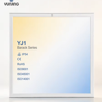 Panneau LED carré 5CCT 2x2 pieds (600*600*10mm) pour entrepôt, 4000K, IP54, SMD2835, garantie 5 ans, luminaire moderne en aluminium pour salle blanche