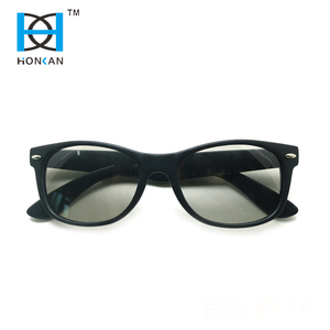 Thoải mái cổ điển Kính mắt PC Khung kính thụ động Cinema kính cho 3D xem phụ nữ da đen vuông Kính mát unisex - Product Image 3