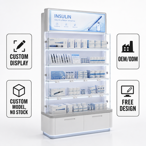 Mueble de Exhibición para Farmacias OEM ODM, Diseño Interior Moderno para Tiendas de Insulina, Mueble de Exhibición para Tiendas Minoristas de Artículos Médicos - Product Image 1