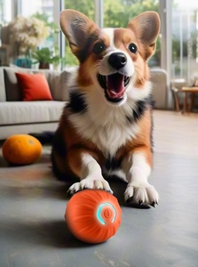 Balle électrique intelligente rechargeable par USB de qualité supérieure, balle à roulettes en silicone, jouet interactif sûr pour chats et chiens - Product Image 6