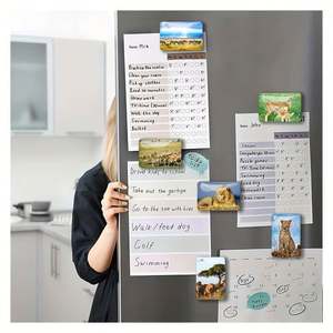 Nouveaux aimants rectangulaires 3D en verre avec animaux, aimants commémoratifs pour réfrigérateur, aimants en cristal pour réfrigérateur - Product Image 1