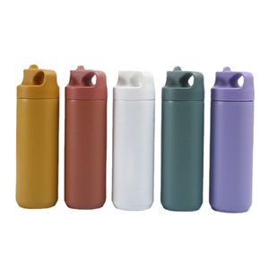 550ml Eco-friendly Double Wall Stainless Steel Drinking Sports Powder Coated Water <b>Bottle</b> With Straw - Product Image 1