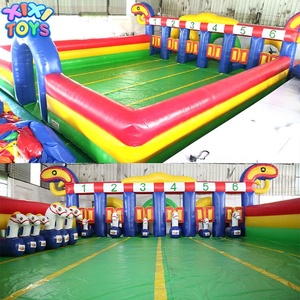 XIXI TOYS Piste <span class=keywords><strong>de</strong></span> course <span class=keywords><strong>de</strong></span> chevaux gonflable à 3 voies pour jeux <span class=keywords><strong>de</strong></span> carnaval, en PVC avec garantie <span class=keywords><strong>de</strong></span> 3 ans pour les événements - Product Image 5