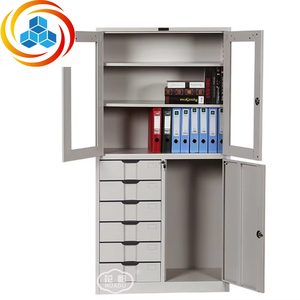 Armoire de bureau en acier à prix d'usine, meuble de rangement avec porte vitrée pour instruments, armoire de classement pour mobilier de bureau - Product Image 6