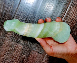 คริสตัลขายส่งสำหรับบำบัดรักษา รูปทรงอวัยวะเพศชาย แกะสลักอย่างสมจริง ทำจากคริสตัลควอตซ์และแคลไซต์ สำหรับผู้หญิงสำเร็จความใคร่ด้วยตนเอง - Product Image 5