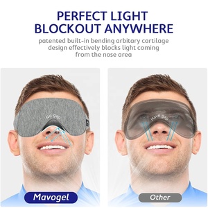 Masque de <span class=keywords><strong>sommeil</strong></span> pour hommes et femmes, protection oculaire, anti-lumière de nuit confortable, avec larges bretelles réglables - Product Image 5