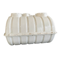Citerne septique SMC FRP de style 55, 3 compartiments, 1,5 m³, citerne septique moulée souterraine pour toilettes rurales