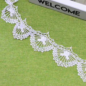 ลูกไม้ปักสีขาวลายฉลุแบบละลายน้ำได้ สำหรับงาน DIY เย็บปักถักร้อย ตกแต่งเสื้อผ้า งานแต่งงาน ลดราคาพิเศษ - Product Image 4