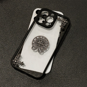 Cover Trasparente per <span class=keywords><strong>iPhone</strong></span> 17 Air con Decorazione a Croce Cromata Fai-da-Te, Custodia Trendy per <span class=keywords><strong>iPhone</strong></span> 16 Pro Max e 15 Plus - Product Image 5