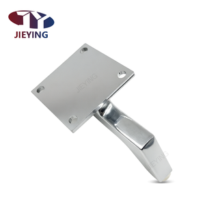 JIEYING Verchroomde meubelpoten Duurzame L-vormige metalen bankpoten met antislip pad voor bank, bed, kast - Product Image 4