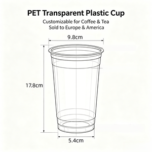 Vasos Desechables <span class=keywords><strong>de</strong></span> Plástico PET para Café y Té <span class=keywords><strong>de</strong></span> Burbujas, Personalizados al por Mayor, <span class=keywords><strong>de</strong></span> Alta Transparencia - Product Image 4