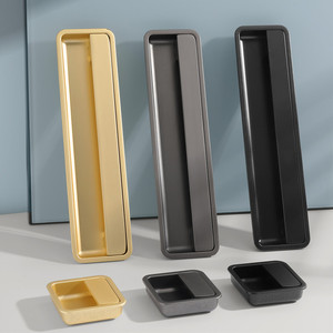 Einfacher Schubladen griff des Herstellers Schrank türgriff Zink Moderner minimalisti scher quadratischer versteckter langer Griff - Product Image 4