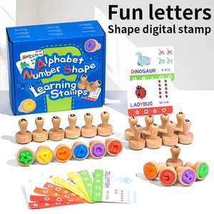 Vente chaude Montessori enfants en bois <span class=keywords><strong>Alphabet</strong></span> numéro forme timbre jeu éducatif apprentissage jouer cadeau jouets pour les enfants - Product Image 1