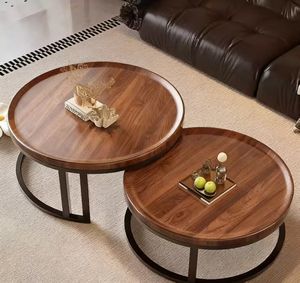 Table basse moderne en bois italienne, table <span class=keywords><strong>d</strong></span>'appoint durable et artistique pour salon et maison - Product Image 3